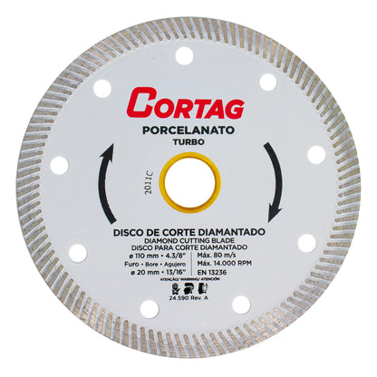 DISCO DE CORTE P/ PORCELANATO E CERAMICA
